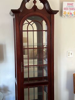 Cherry Wood Curio Display Cabinet