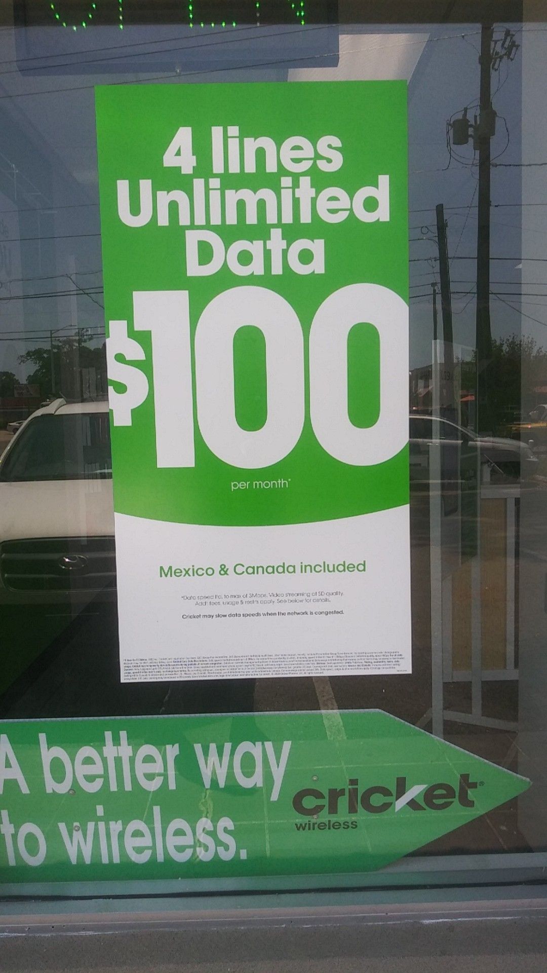 Come to cricket 4lines for $100 unlimited!!