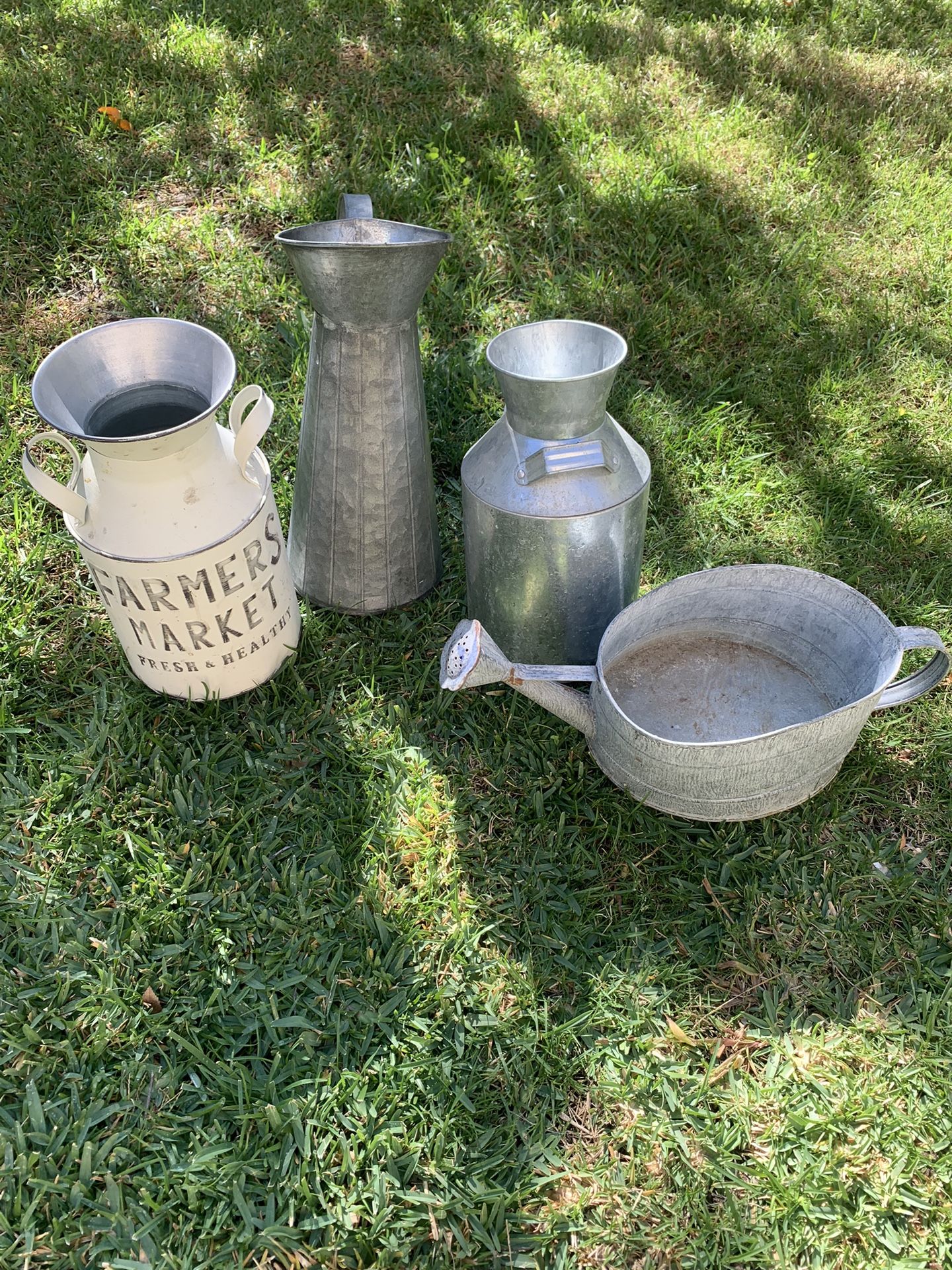 Antiques Aluminum Containers 4 Pieces