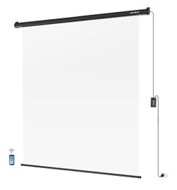 Motorized Pull Down Screen Backdrop - 59.8" x Standard(59.8 x 86.6in) White