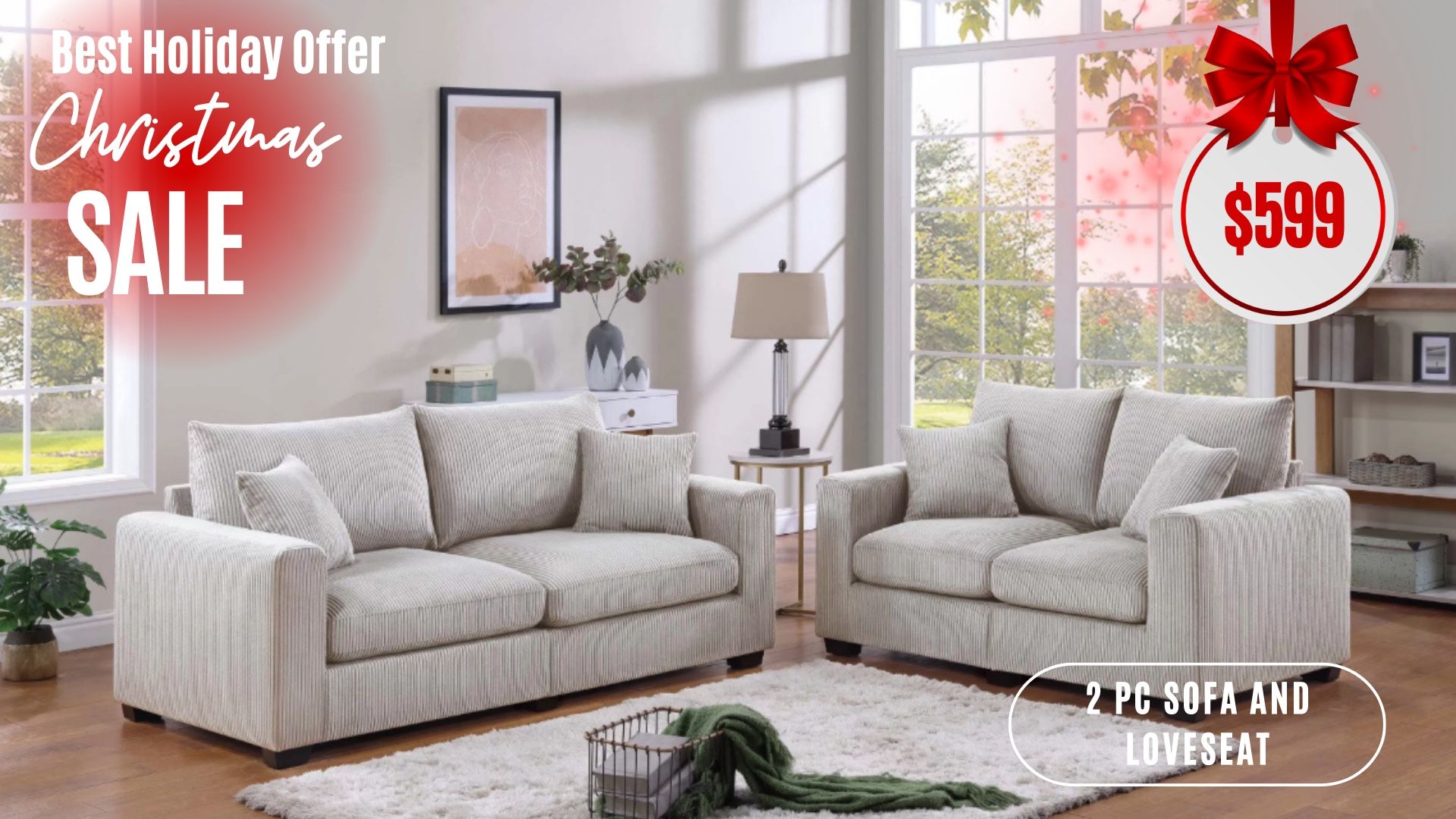 2 Pc Sofa And Loveseat