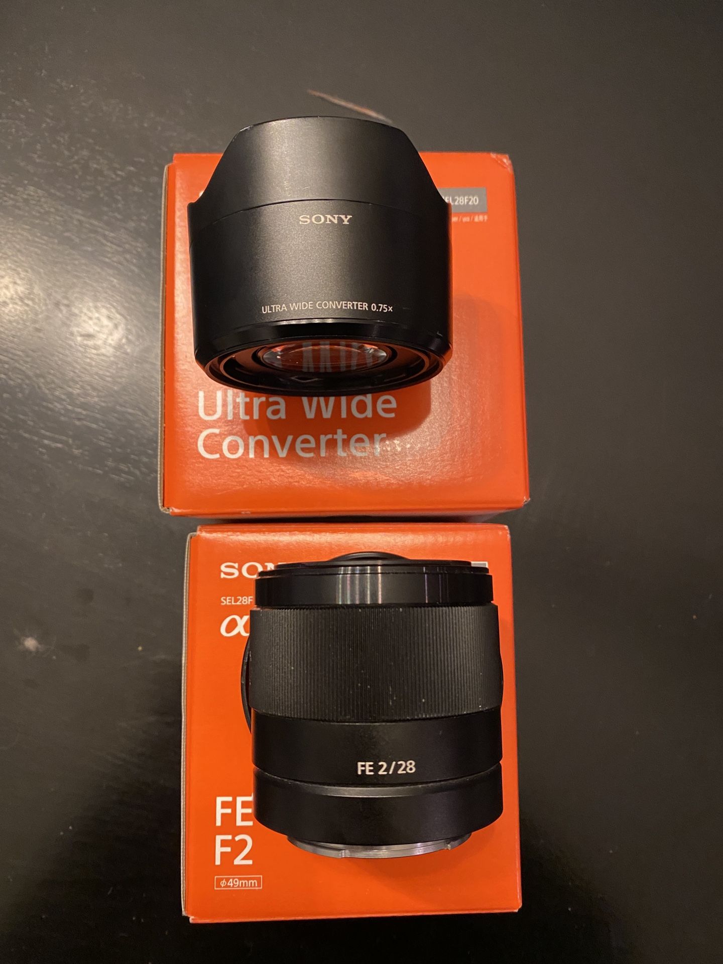 Sony FE 28mm Lens and 21mm Converter