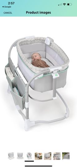 Ingenuity Dream & Grow Bedside Baby Bassinet 2-Mode Crib 0-12 Months, Adjustable Height - Tesse