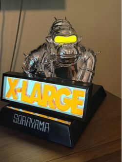 Hajime Sorayama × XLARGE Light-Up Gorilla Statue Limited Edition #403/700 Project 1/6 Japan
