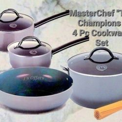 New! MasterChef 4 Pc Cookware Set - Great Deal!