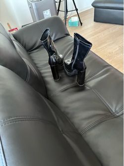 Black Patent Leather Boots