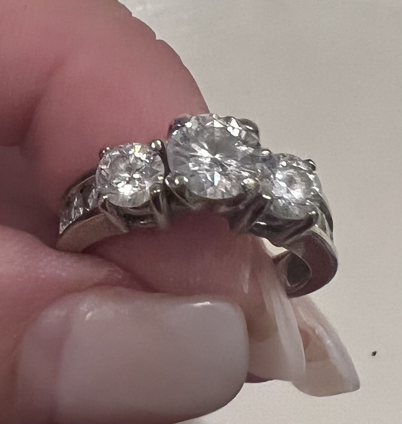 Beautiful engagement ring .70 center stone clear