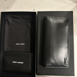 YSL Black Continental Wallet