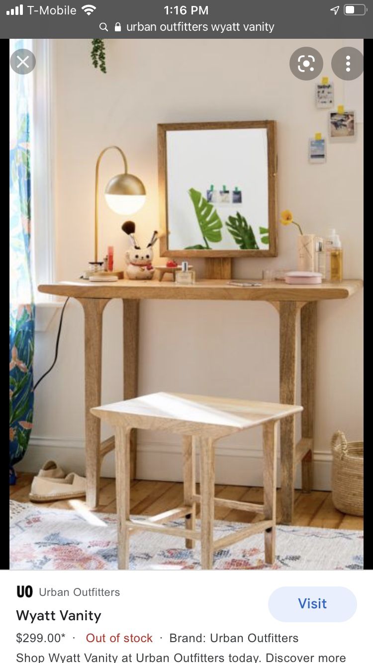 Urban Outfitters Wyatt Vanity & Stool
