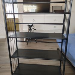 48 Inch 4-Tier Black Metal Shoe Rack For Sale