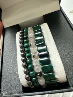 Set of 4 Men’s Crystal bracelets