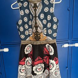 Vintage-inspired Amber Color Beaded Cocktail Dress, size small