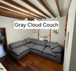 Gray Cloud Couch Modular Sectional Sofa