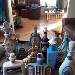 Collection Of Vintage James Beam Bottles