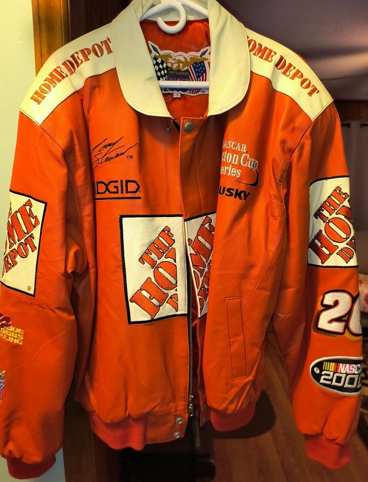 Tony Stewart Home Depot NASCAR 2000 Jeff Hamilton Collection Leather Jacket