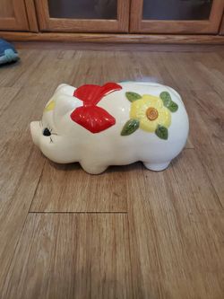Antique Porcelain Piggy Bank