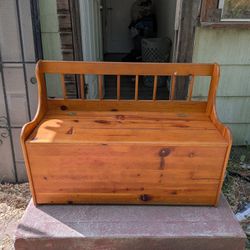 Wooden bench w/storage