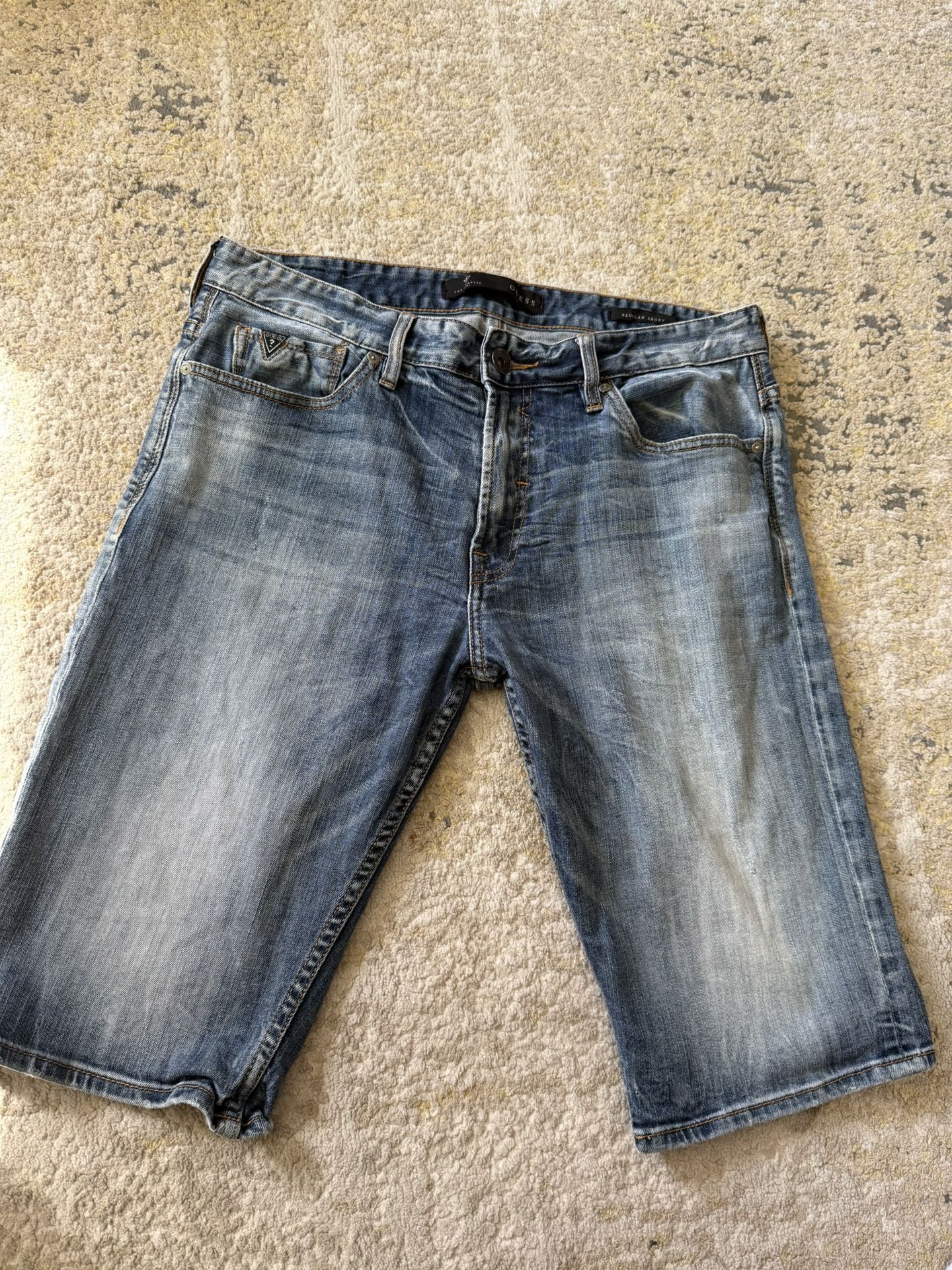 Men’s Guess Denim Shorts Size 34, Not Polo Ralph Lauren, Jnco, Gucci, Vuitton, Travis Scott, Supreme