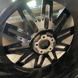 24” Wheels.  Completely Restored And Refinished.  100% Straight No Flaws.  Look Brand New.  5-120.  Range Rover, Camaro, Acura And Many More.  