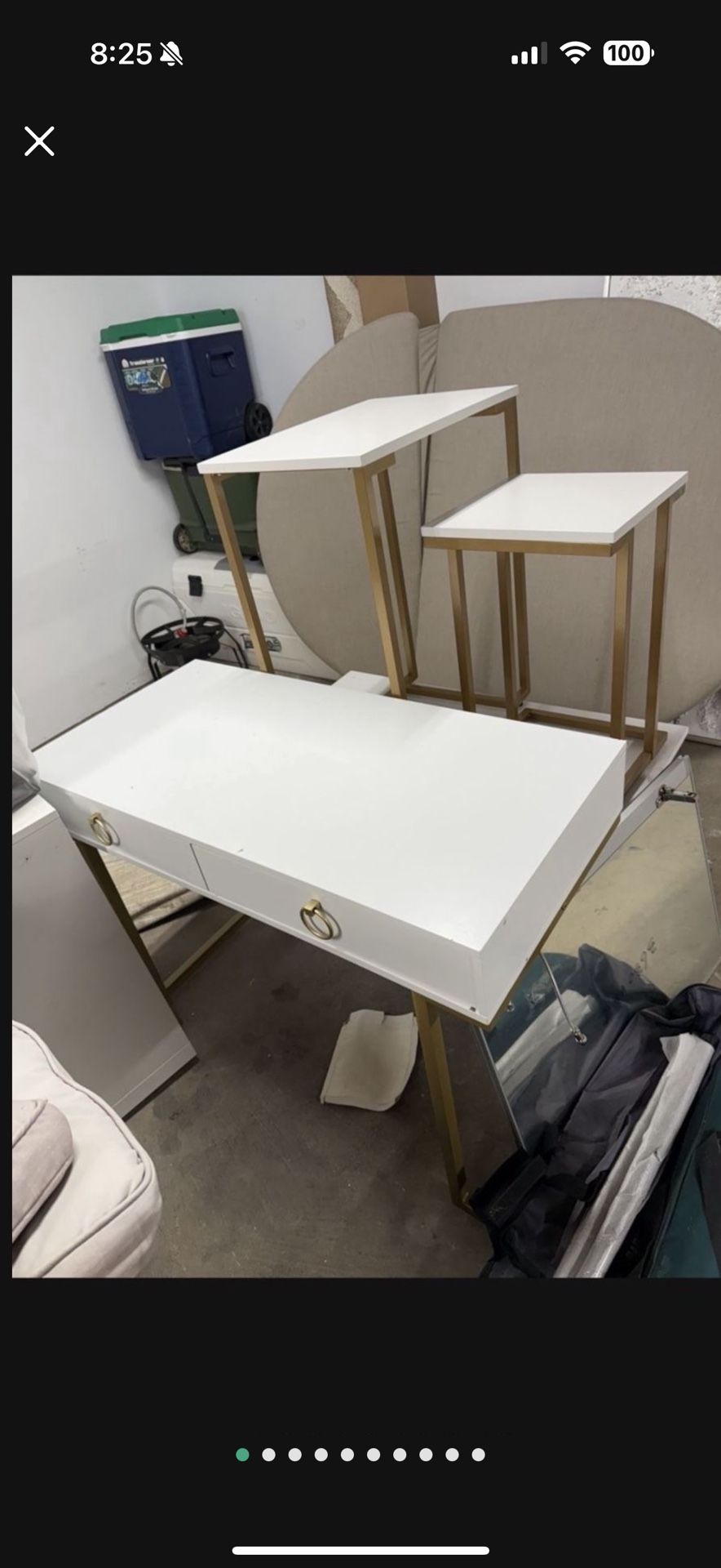 4 Piece Set White And Gold