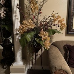 Decorative Floral Arrangement W/ Stand