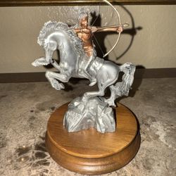 Masterworks Pewter Native American Statue
