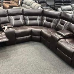 New Power Recliner Sectional Couch ! Free Delivery! Financing Available.