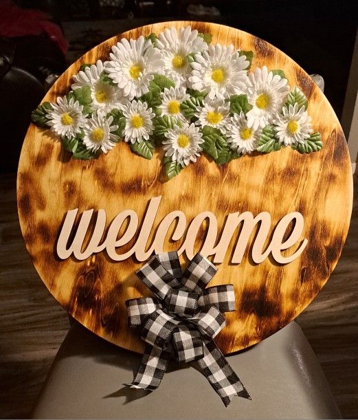 Wood Welcome Sign