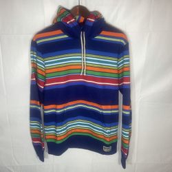 Polo Ralph Lauren Men's S Striped Fleece Pullover Hoodie Regular Fit Blue Multi