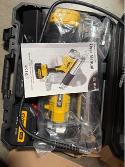 GEVEELIFE Electric Grease Gun 2025 Upgraded 2 in 1 Design with 4000mAh Battery Fast Charger
