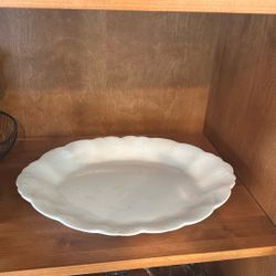Vintage White Creamy Platter 1944 From The Goodwin Pottery Company