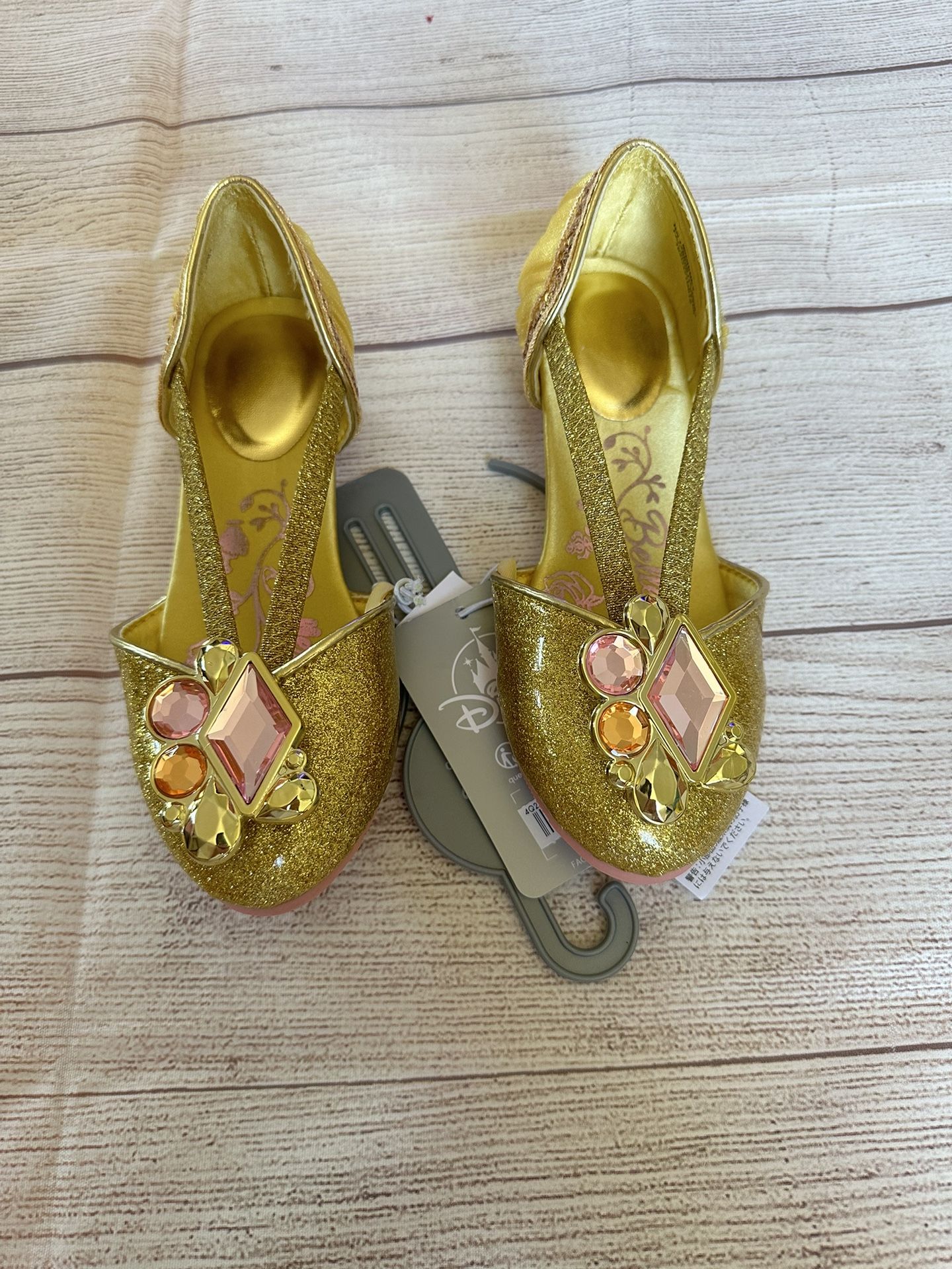 Disney Store Belle costume shoes for girl Size 7/8