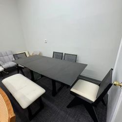 🔥Big Deals 🔥 Extendable Dining Table Set for 6 $350 