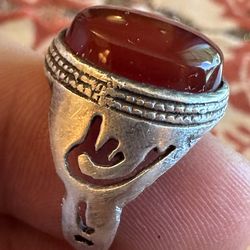 Islamic Agate Silver Ring