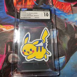 2026 Pikachu Promotional sticker. Gem Mint 10.