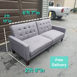 Free Delivery 🚚 Gray, 2 Seat Adjustment Reclining Love Seat, Futon, Sleeper

