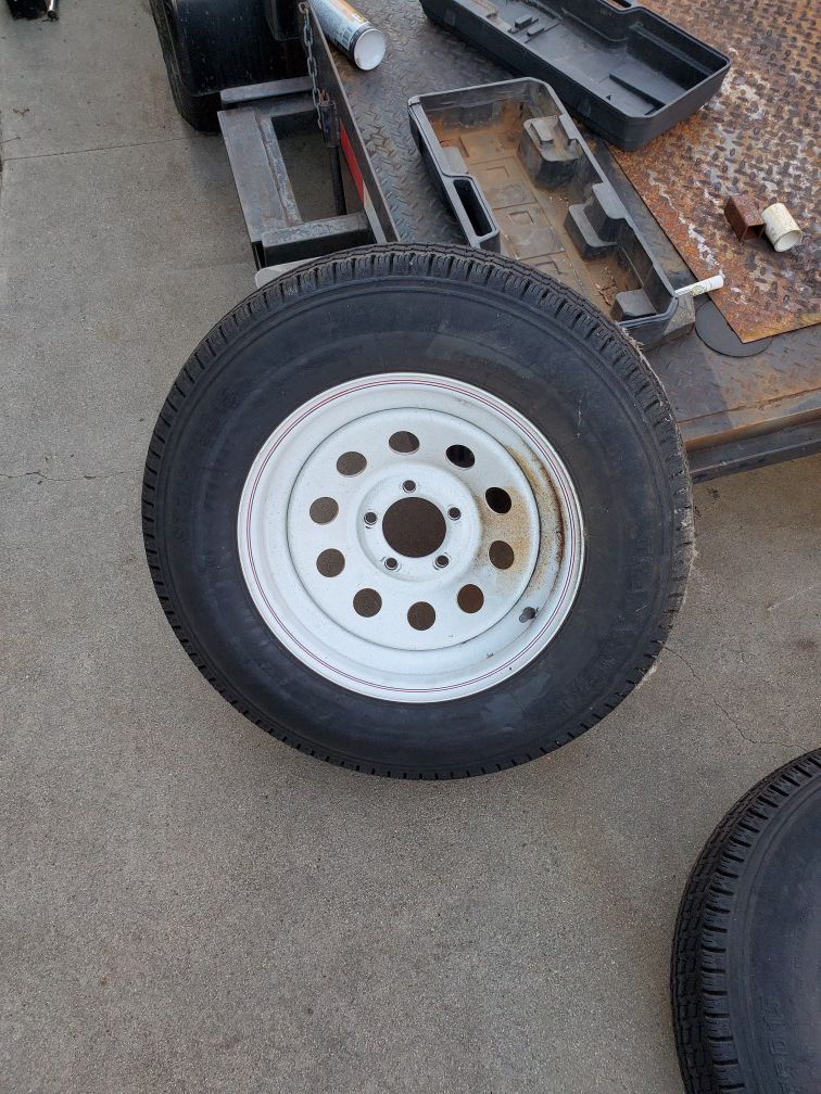 Trailer rims and tires