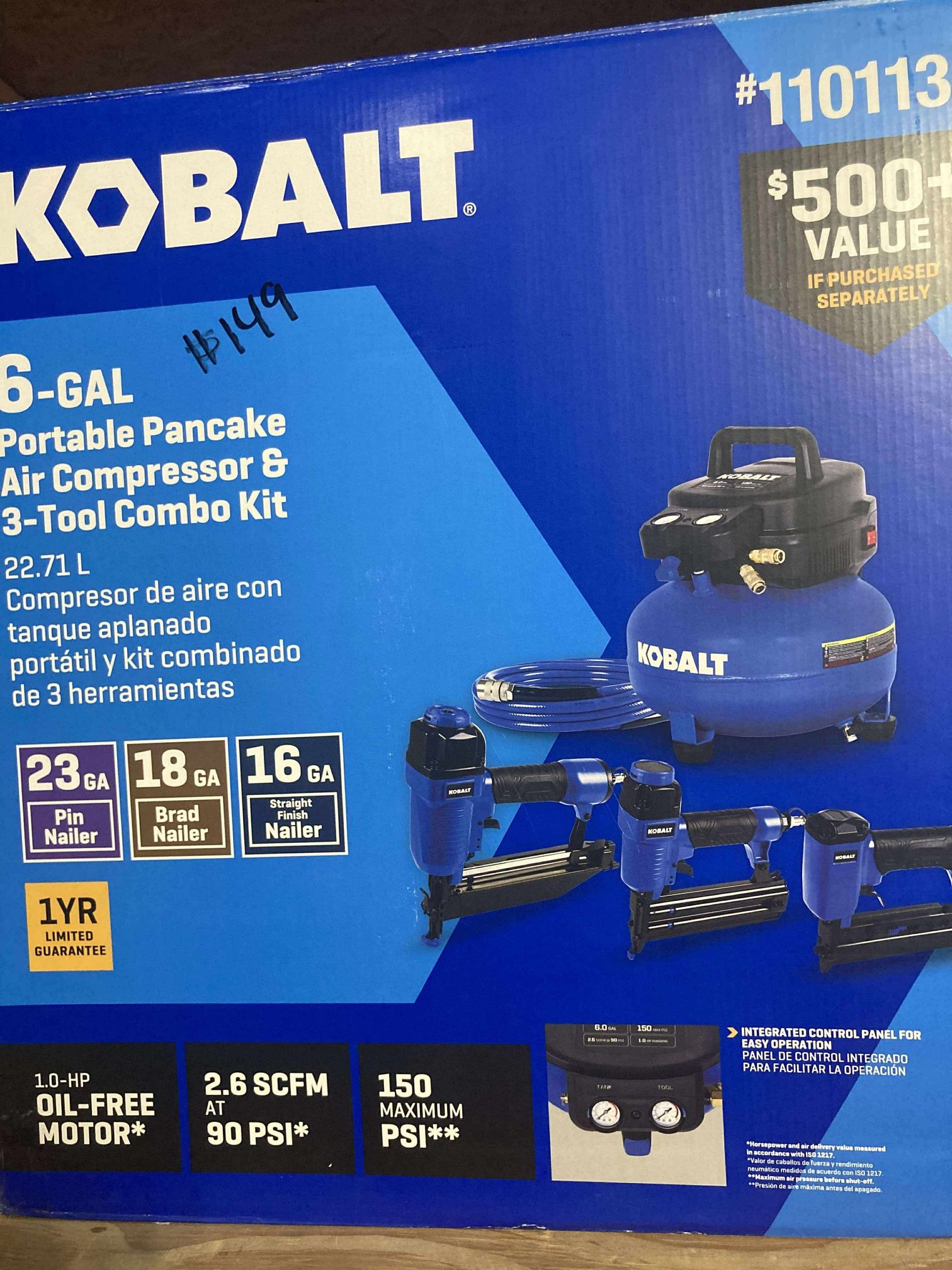 Kobalt Air Compressor And Tool Combo Kit