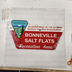 Bonneville Salt Flats Steel Metal Sign 