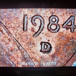 1984D Lincoln Penny error coin Repunched Mint  Mark 
