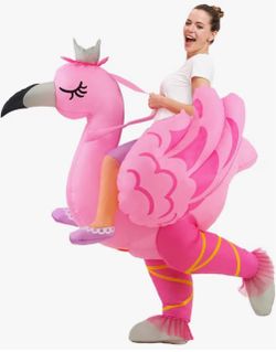 Inflatable flamingo costume