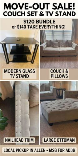 Free Couch Set - APARTMENT MOVE OUT