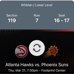 Hawks Vs Suns, Thursday March 20th