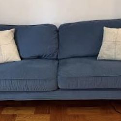 Blue couch sofa
