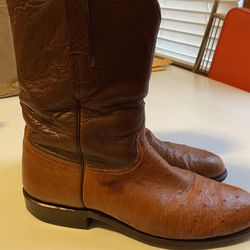 Ostrich Cowboy Boots Size 10.5