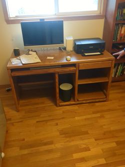 Solid oak desk