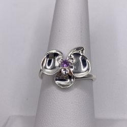 925 Orchid Genuine Amethyst Ring 