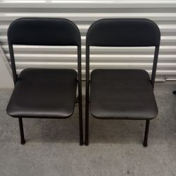 Folding Chairs Black Padded