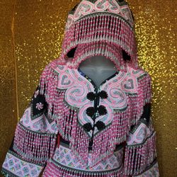 Black&Pink Blossom Hmong Chinese Outfit Size 42