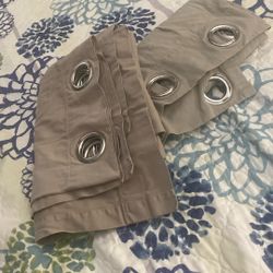 Un Par De Cortinas  Color Gris